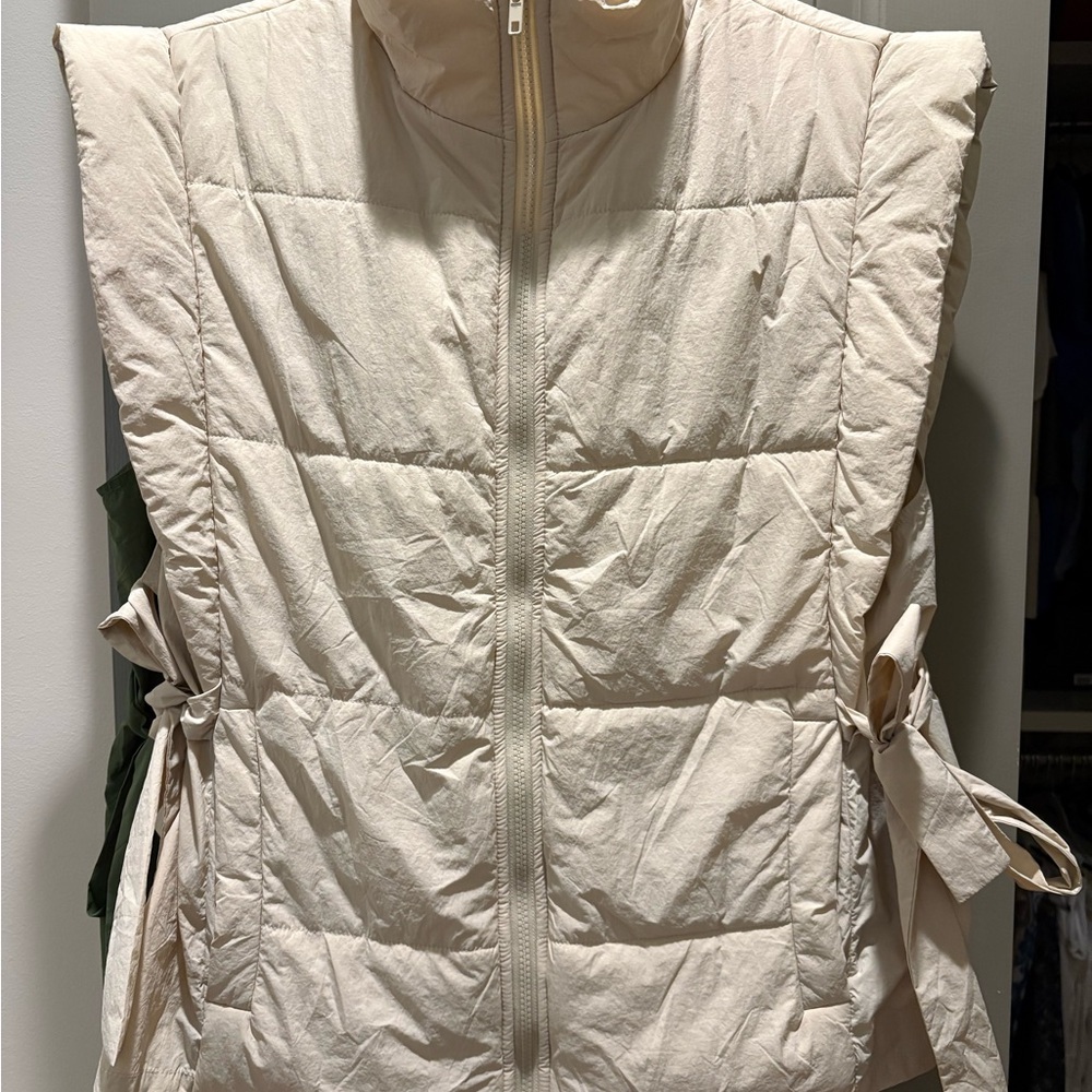 Women's Cream Quilted Vest
